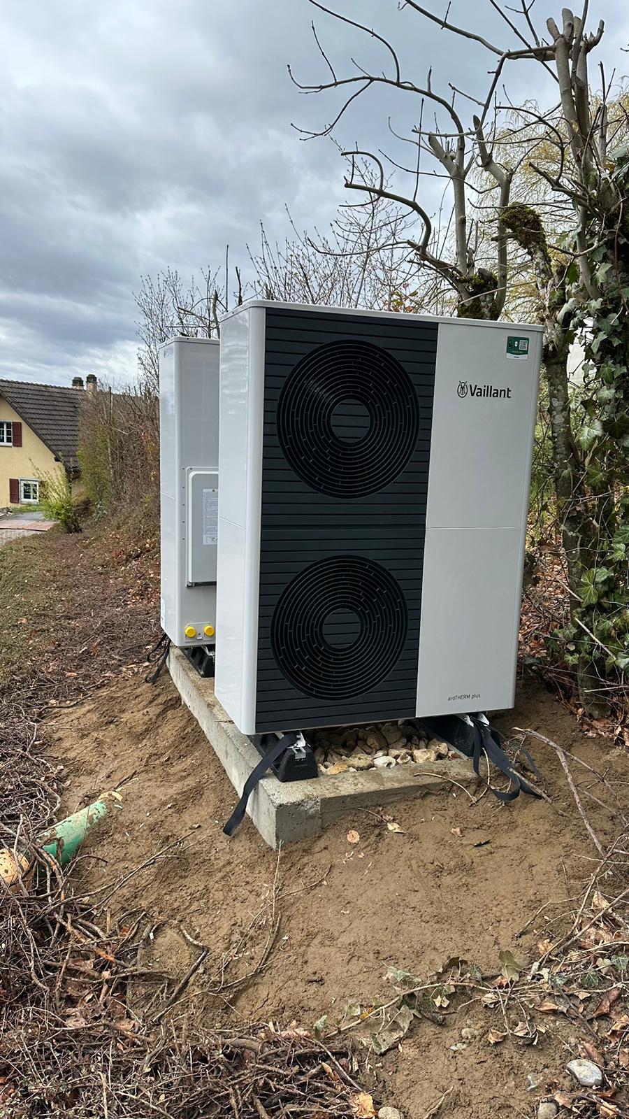 Pompe à chaleur air eau installée à Morrens